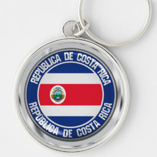 Porte-clés Emblème rond du Costa Rica