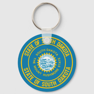 Porte-clés Emblème rond du Dakota du Sud