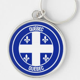 Porte-clés Emblème rond du Québec