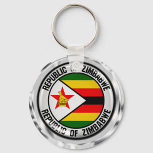 Porte-clés Emblème rond du Zimbabwe