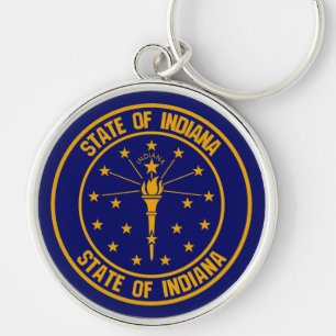 Porte-clés Emblème rond Indiana