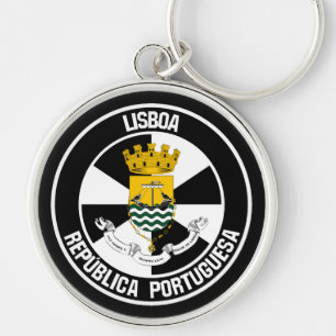 Porte-clés Emblème rond Lisboa