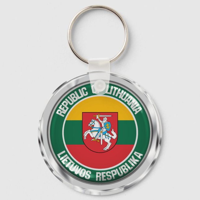 Porte-clés Emblème rond lituanien (Recto)