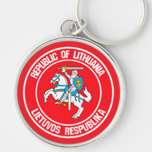 Porte-clés Emblème rond lituanien