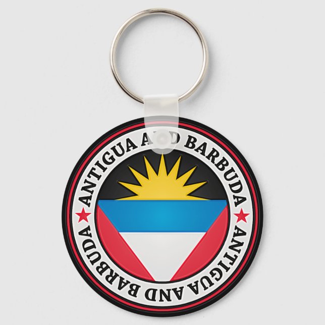 Porte-clés Emblème Ronde Antigua-Et-Barbuda (Recto)