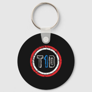 Porte-clés Emblème T1d Sensibilisation au diabète de type 1