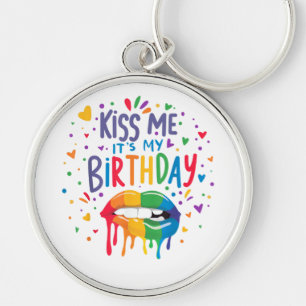 Porte-clés Embrasse-moi, c'est mon anniversaire