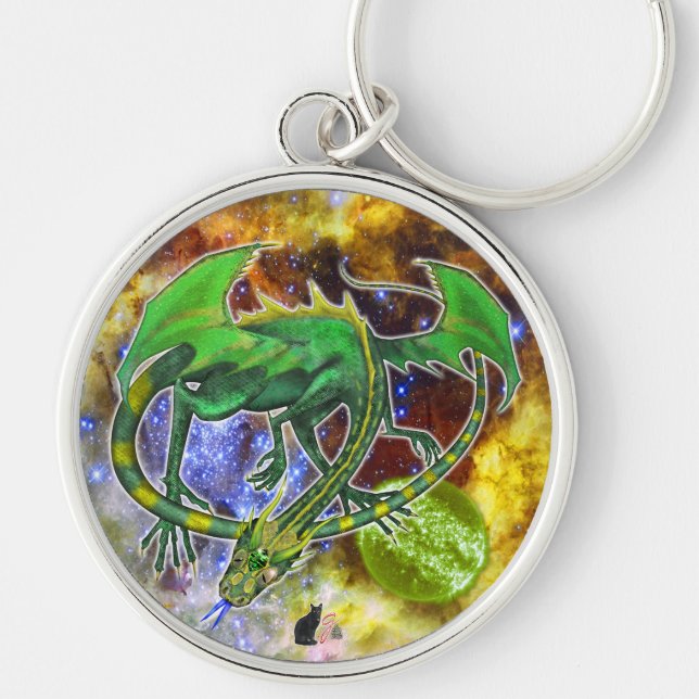 Porte-clés Emerald Cosmic Dragon  (Devant)