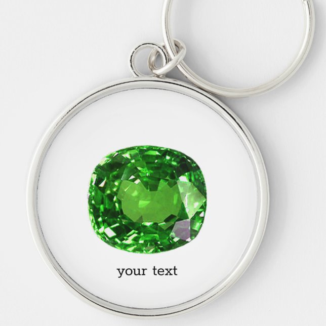 Porte-clés Emerald Gemstone, vert (Devant)