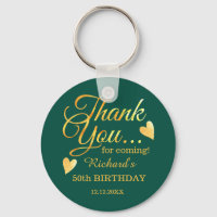 Emerald Green Gold 50 Anniversaire Merci Favor