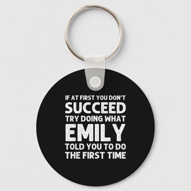 Porte-clés Emily Name D Birthday Funny Christmas Joke  (Recto)