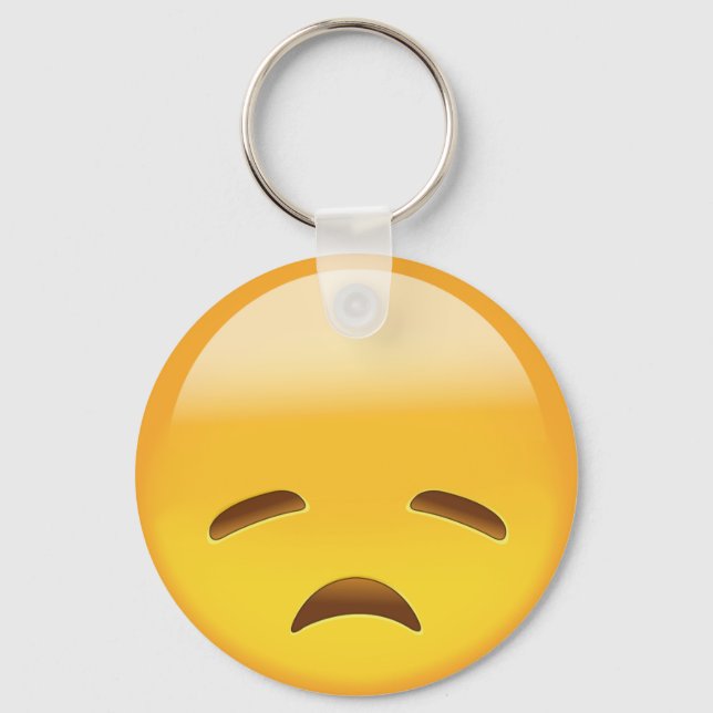 Porte-clés Emoji du visage déçu (Recto)