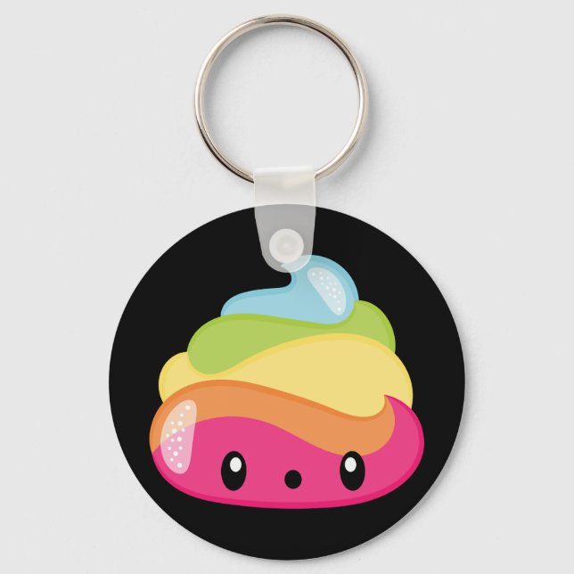Porte-clés Emoji Rainbow Poop ! (Recto)