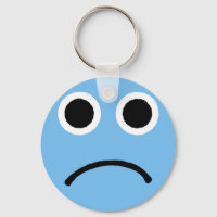 Emoticon Emoji face bleu triste