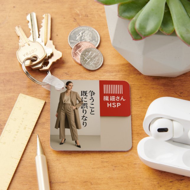 Porte-clés Empathy Keychain  HSP Delicate Soul Barcode Design (Bureau)