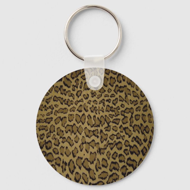 PORTE-CLÉS EMPREINTE DE LÉOPARD ANIMAL (Recto)