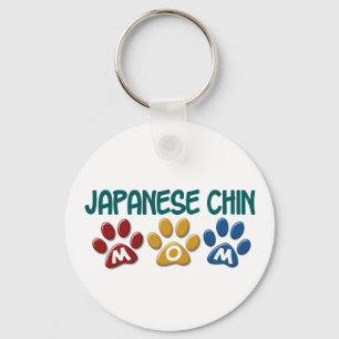 Porte-clés Empreinte de patte 1 de maman de CHIN de JAPONAIS