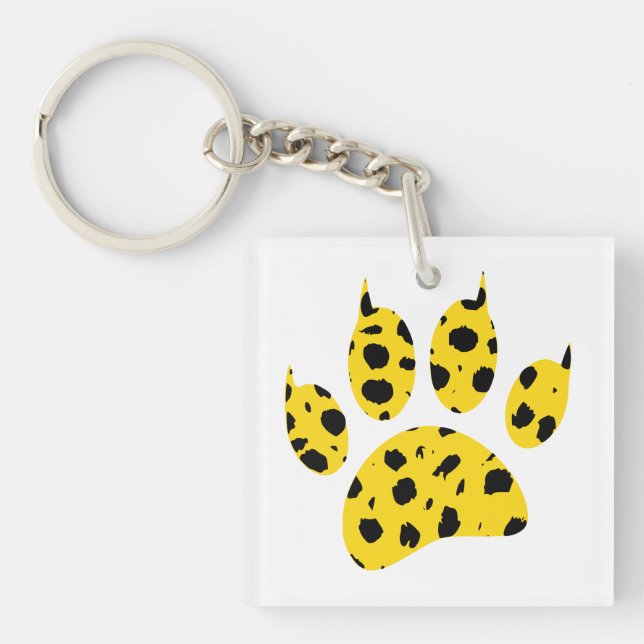Porte-clés Empreinte de patte Cheetah (Devant)