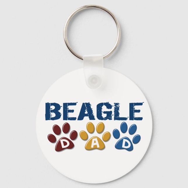 PORTE-CLÉS EMPREINTE DE PATTE DAD BEAGLE (Recto)