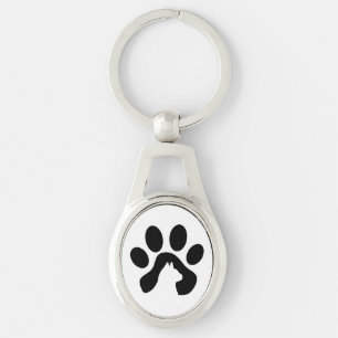 Porte-clés empreinte de patte de chat, idée cadeau