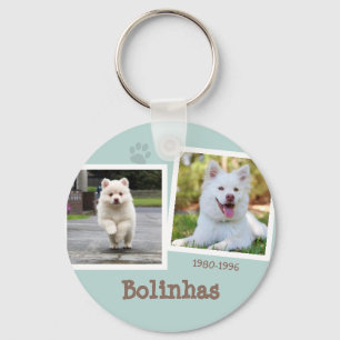 Porte-clés Empreinte de patte photo Dog de l'animal de compag