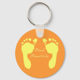 Porte-clés Empreintes bébé (Jaune)