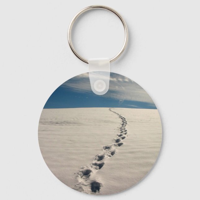 Porte-clés Empreintes dans le sable (Recto)