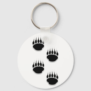Porte-clés Empreintes de pattes de l'ours noir