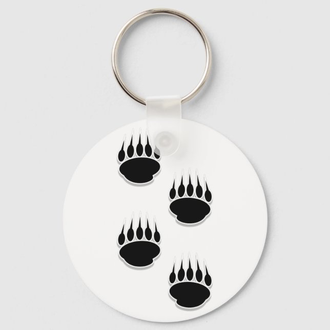 Porte-clés Empreintes de pattes de l'ours noir (Recto)