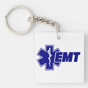 Porte-clés Emt Star of Life, pompier ems Cadeau