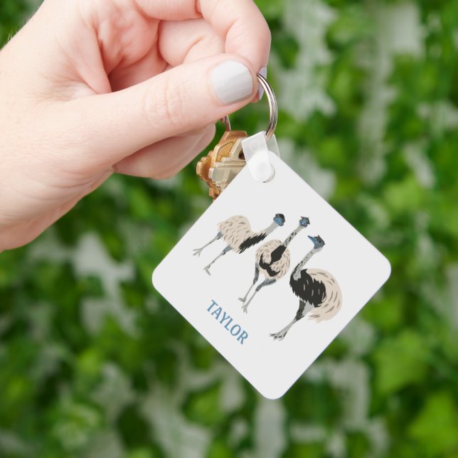 Porte-clés Emus Bird Lovers Personnalisé (main)
