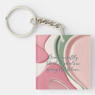 Porte-clés en acrylique au motif graphique abstrai