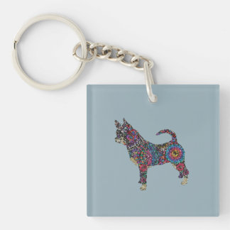 Porte-clés en acrylique Chihuahua