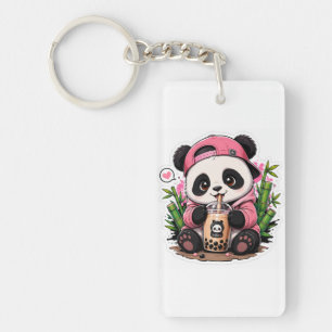 Porte-clés en acrylique Panda Mignon