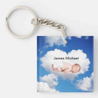 Porte-clés en acrylique pour annonce de naissance 