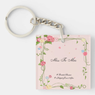 Porte-clés en acrylique pour douche de mariée