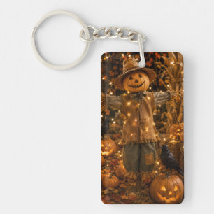 Porte-clés en acrylique pour Halloween rustique Ép