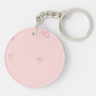 Porte-clés en acrylique rose mignon – “Elle a cru