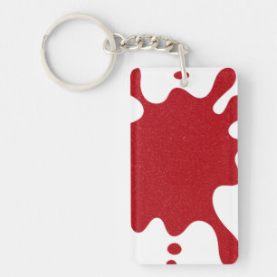 Porte-clés en acrylique rouge tomate personnalisé 