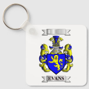 Porte-clés en aluminium Famille Evans Nom de famil
