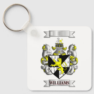 Porte-clés en aluminium Williams Famille Nom de fa
