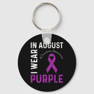 Porte-clés En Août Nous Portons Violet Surdose Sensibilisatio