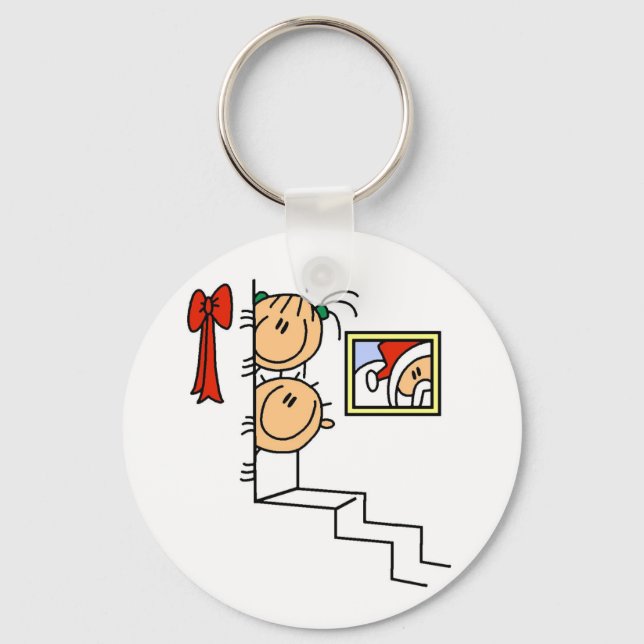 Porte-clés En attente des T-shirts et cadeaux Père Noël (Recto)