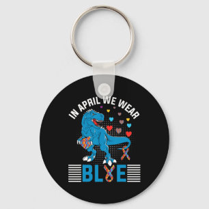 Porte-clés En Avril Nous Portons Bleu Pour Sensibilisation su