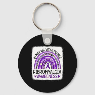 Porte-clés En Mai, Nous Portons Violet Fibromyalgie Sensibili