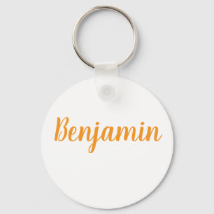 Porte-clés en métal au nom de Benjamin