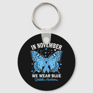 Porte-clés En Novembre, Nous Portons Bleu Diabète Sensibilisa