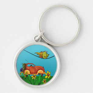 Porte-clés en promenade dans la nature
