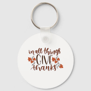 Porte-clés En Tout, Remerciez le Citrouille de Thanksgiving