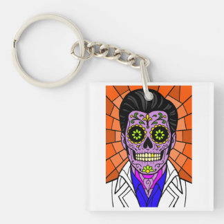 Porte-clés en verre coloré Elvis mexicain
